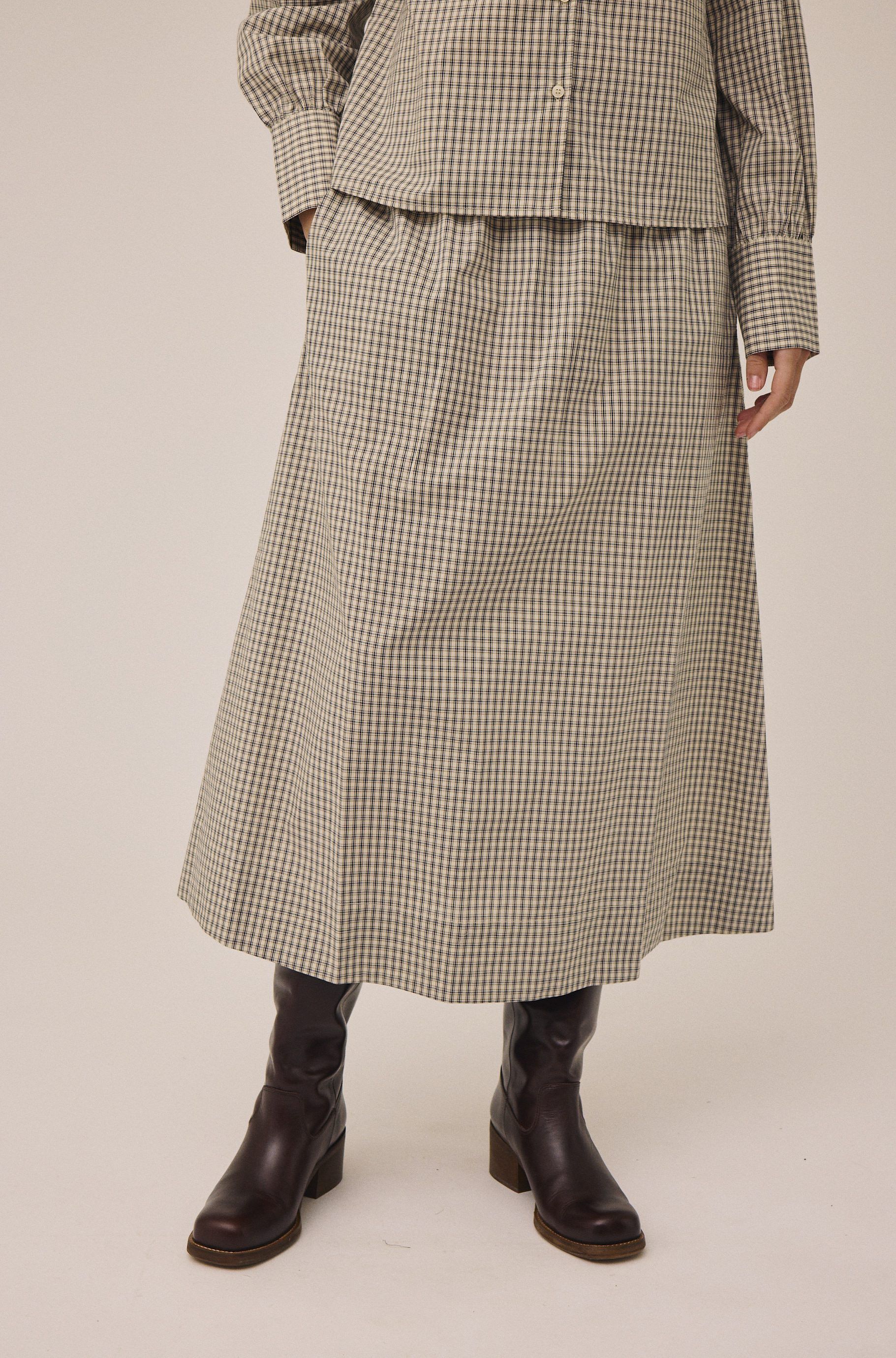 Ellen 2 Check Skirt - 100% Cotton GOTS