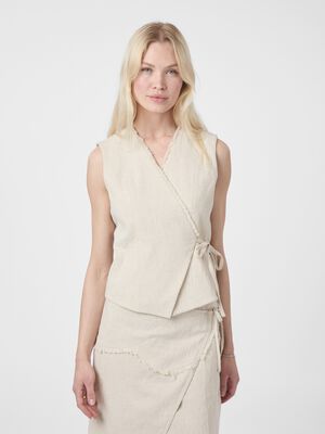 Filora Ramie Wrap Waistcoat