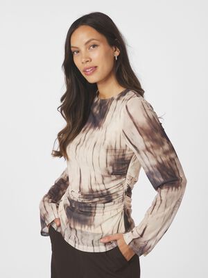 Lenida Faded Mesh Blouse