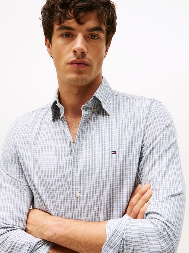 FLEX POPLIN MINI TARTAN RF SHIRT