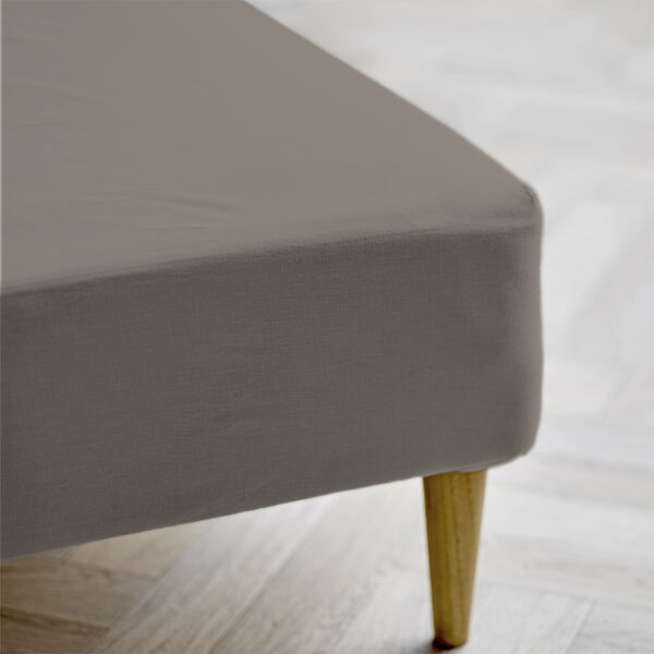 Formsydd laken 140 x 200 x 30 cm Calm Taupe 100% bomull, øko