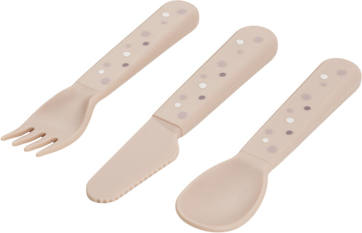 Foodie bestiksæt Happy dots Pudder