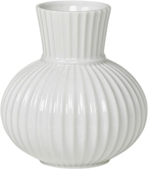Lyngby Tura Vase H14. 5 hvid porcelæn