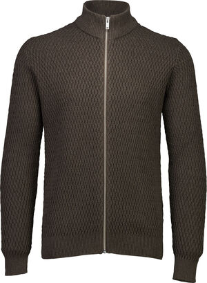 Zip through structure cardigan