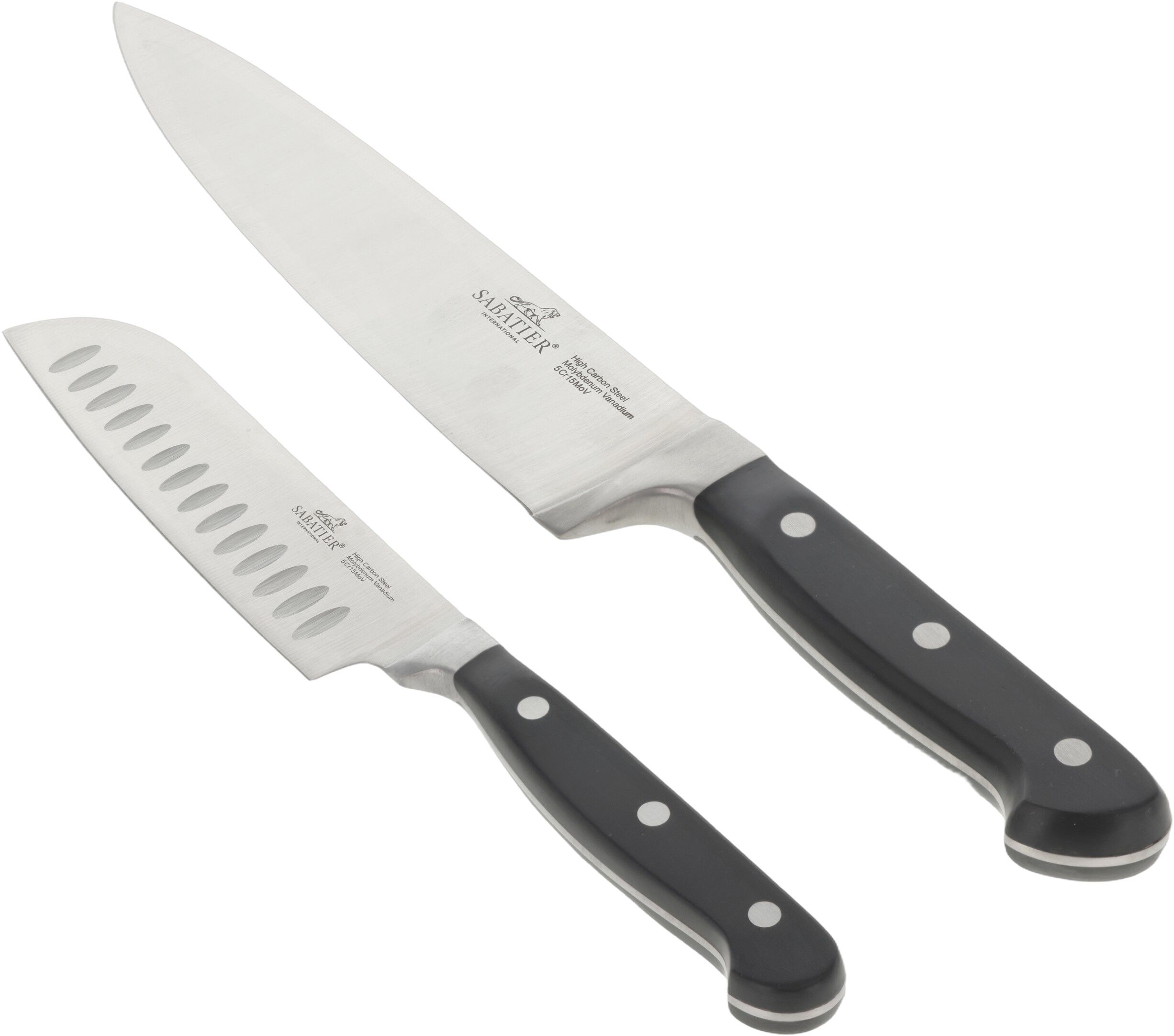 Knivsett Pluton 2 deler St&aring;l/Svart