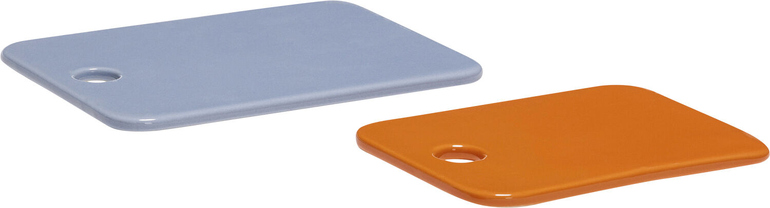 Amare Sm&oslash;rplatter Lysebl&aring;/Orange s&aelig;t af 2