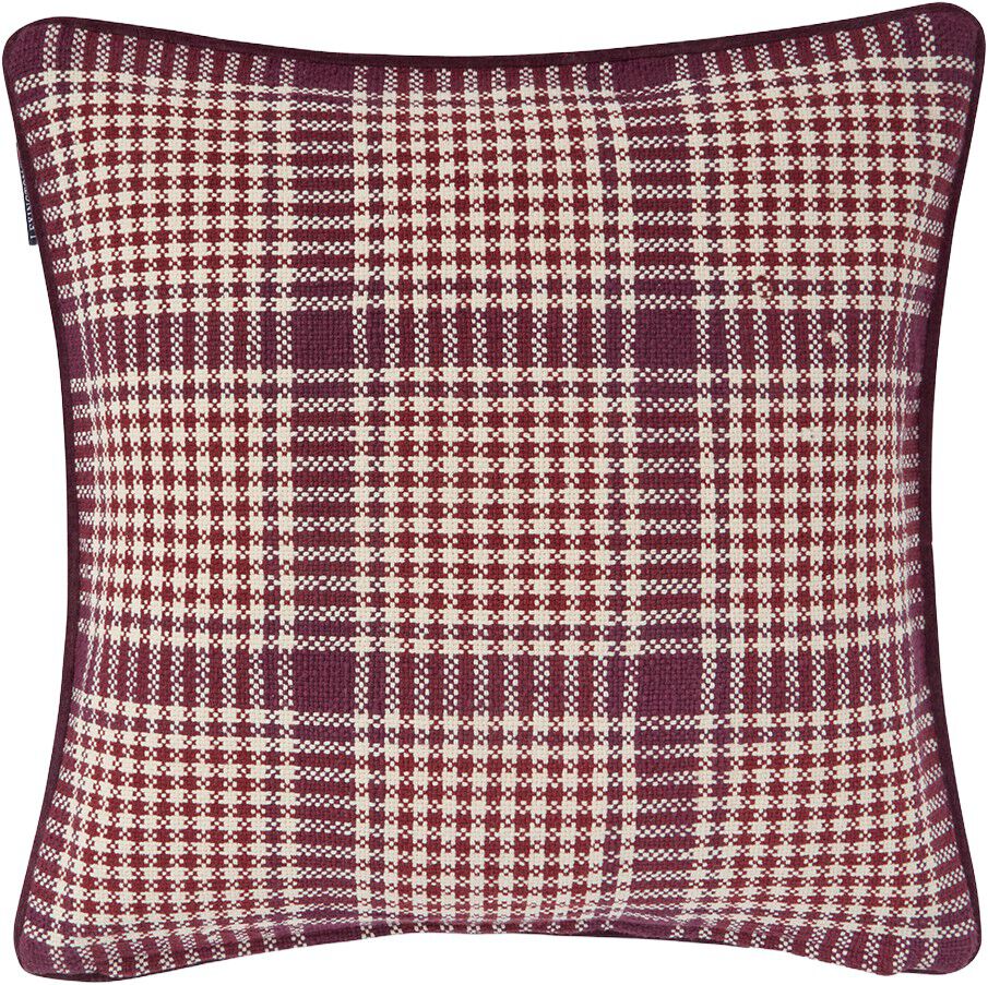 Checked Recycled Cotton Pillow Cover