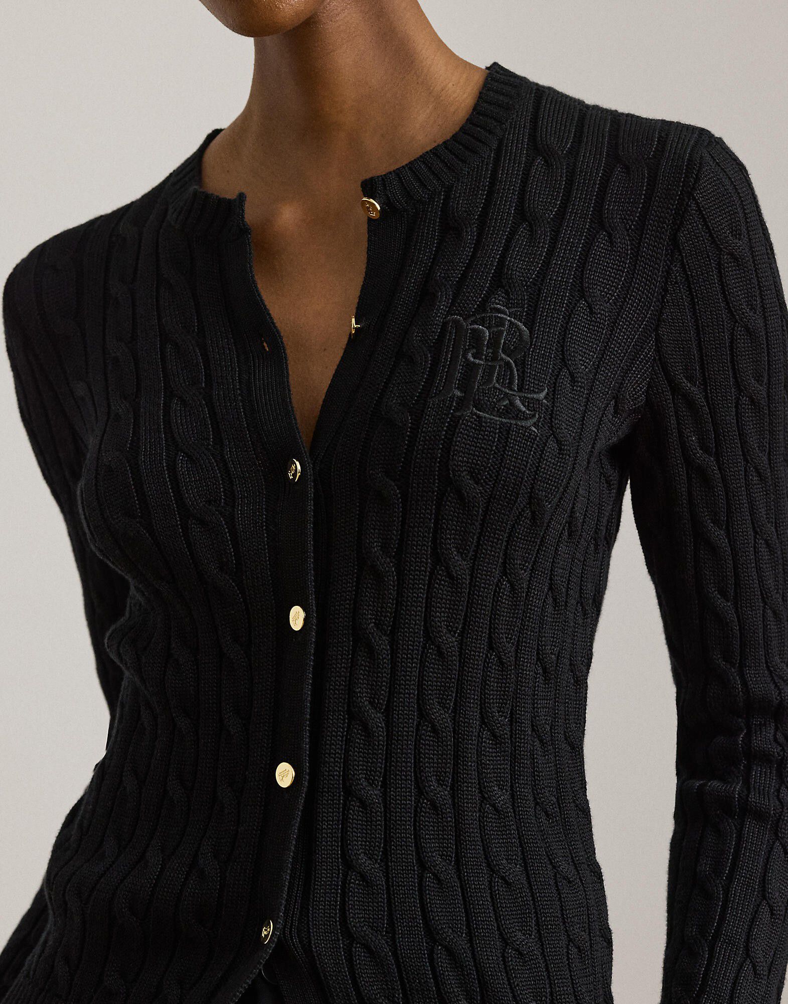 Cable-Knit Cotton-Blend Cardigan