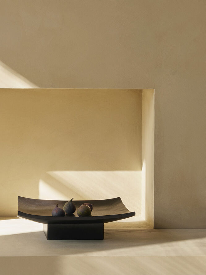 Relevé Platter, Wood, Dark Brown