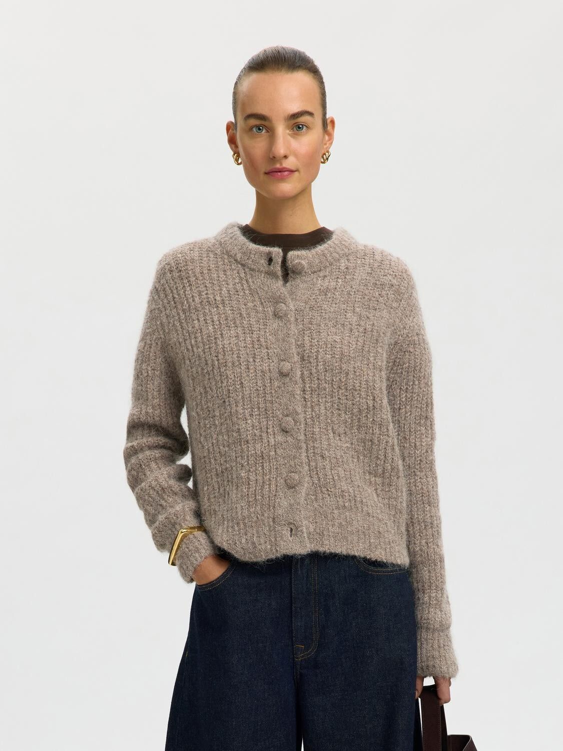 Slwgabriella Ls Button Cardigan Noos