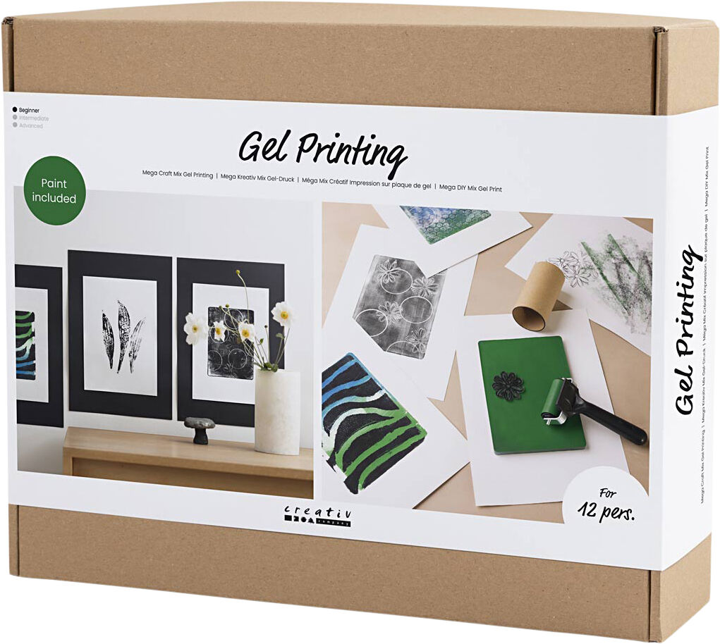 Mega DIY Mix Gel Print, Farvede prints