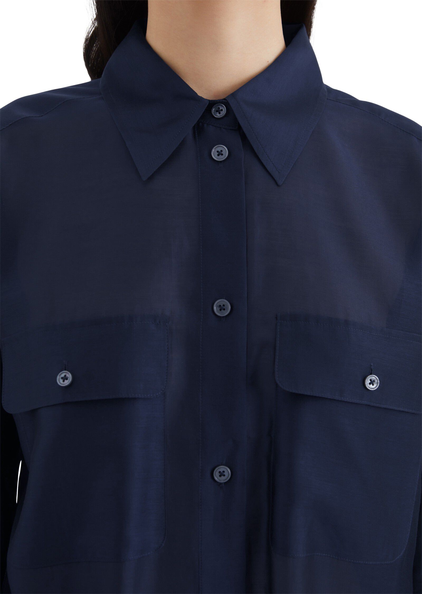 Blouse, long oversized shape, kent