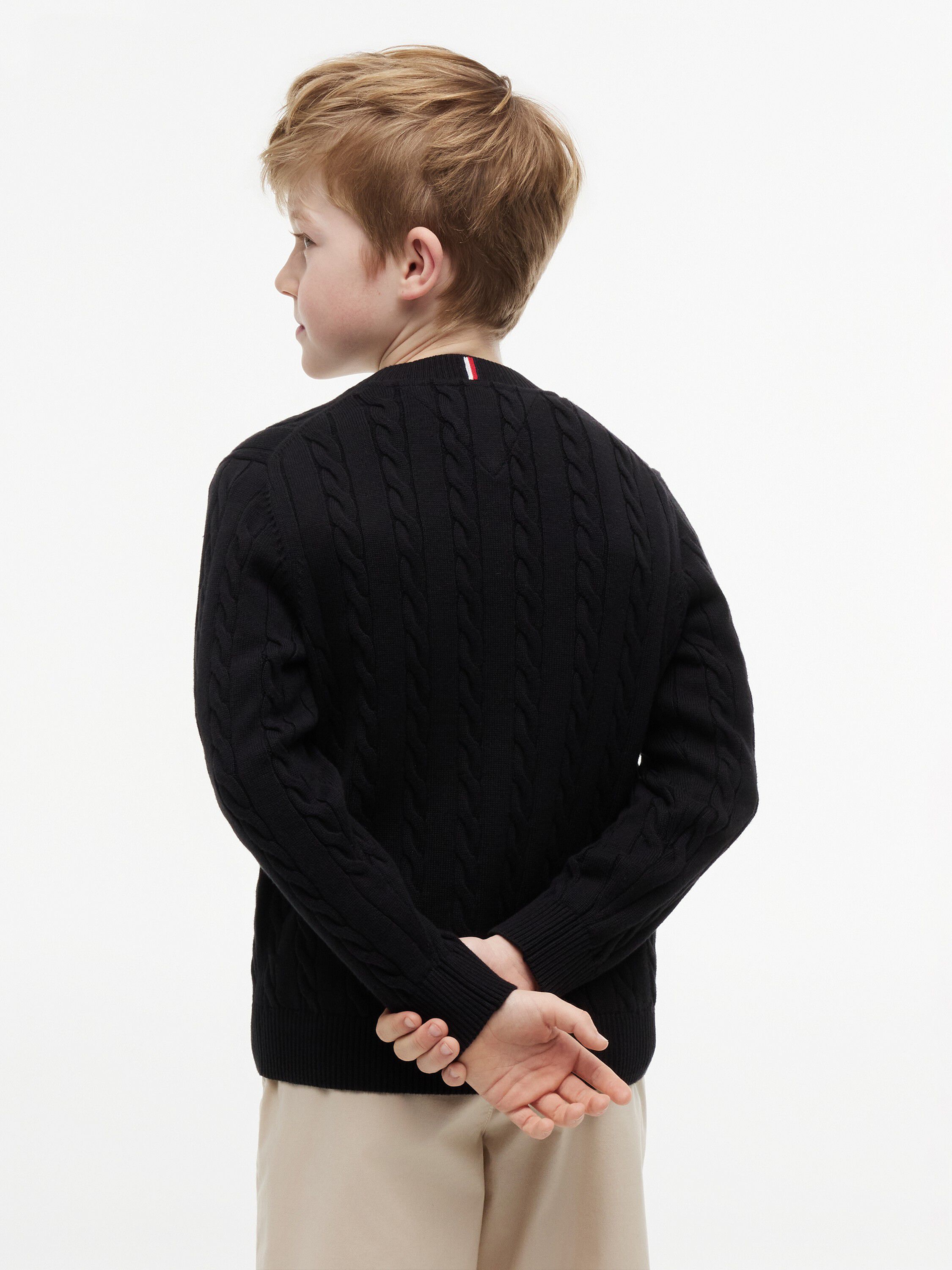 COTTON CABLE SWEATER