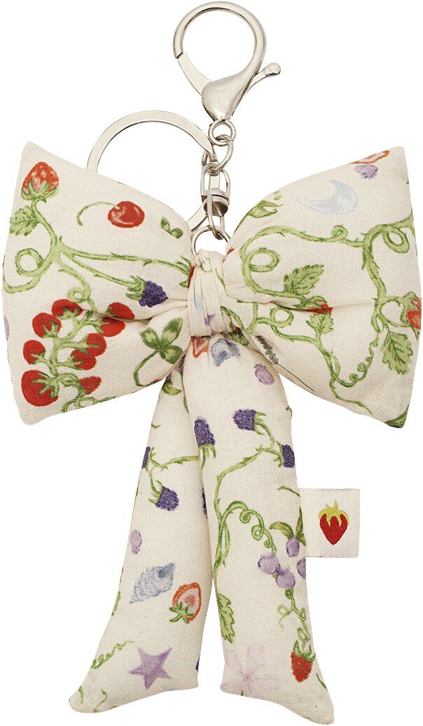 Fabric Bow Keychain Garden Magic Ivory