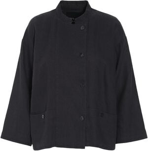 Lazy linen jakke med krave