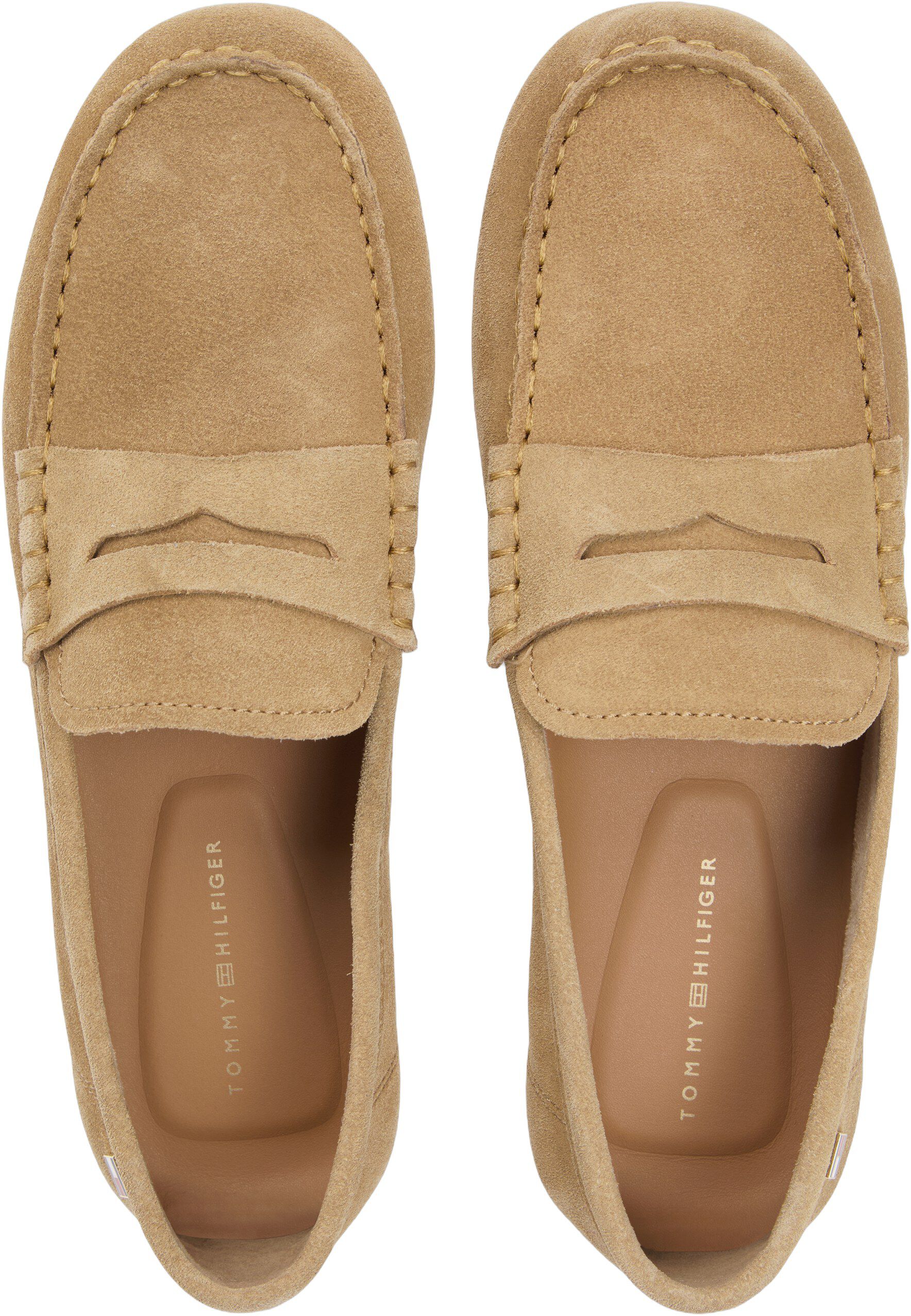 Suede Enamel Flag Driver Shoes