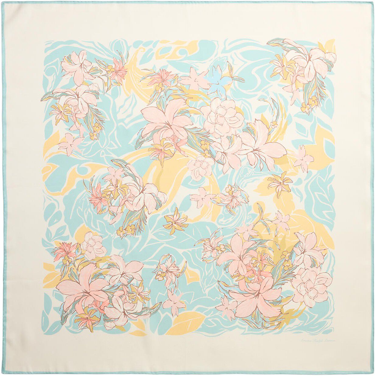 Floral Silk Square Scarf