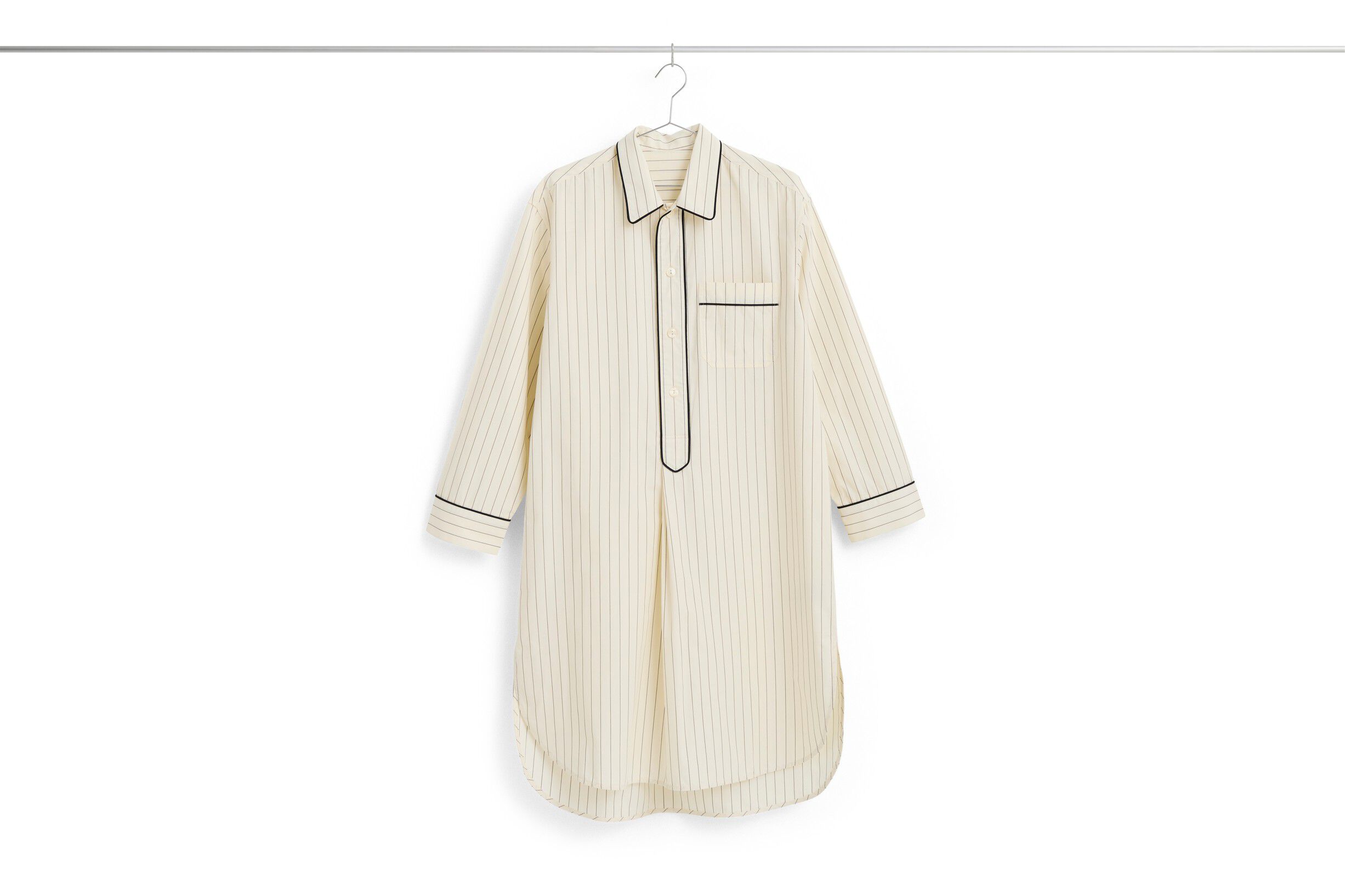 Fineline Long Nightshirt-M/L-Ivory