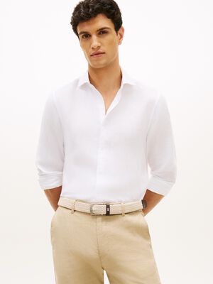 Smart Casual Slim Fit Pure Linen Shirt