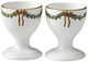 Star Fluted Christmas Egg Cup, 6,3 cm, 2-pack
