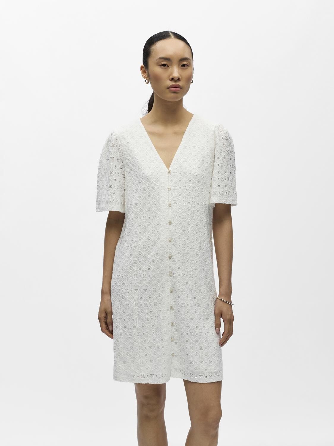 Objlaila 2/4 Re V-Neck Dress Noos