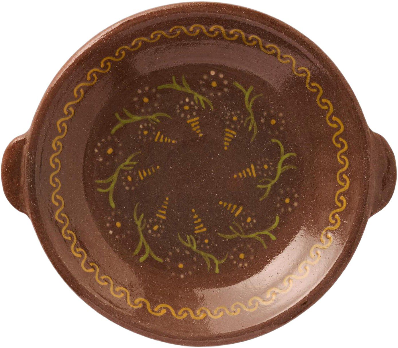 Bordsk&aring;l m/gult b&oslash;lgem&oslash;nster ved kanten