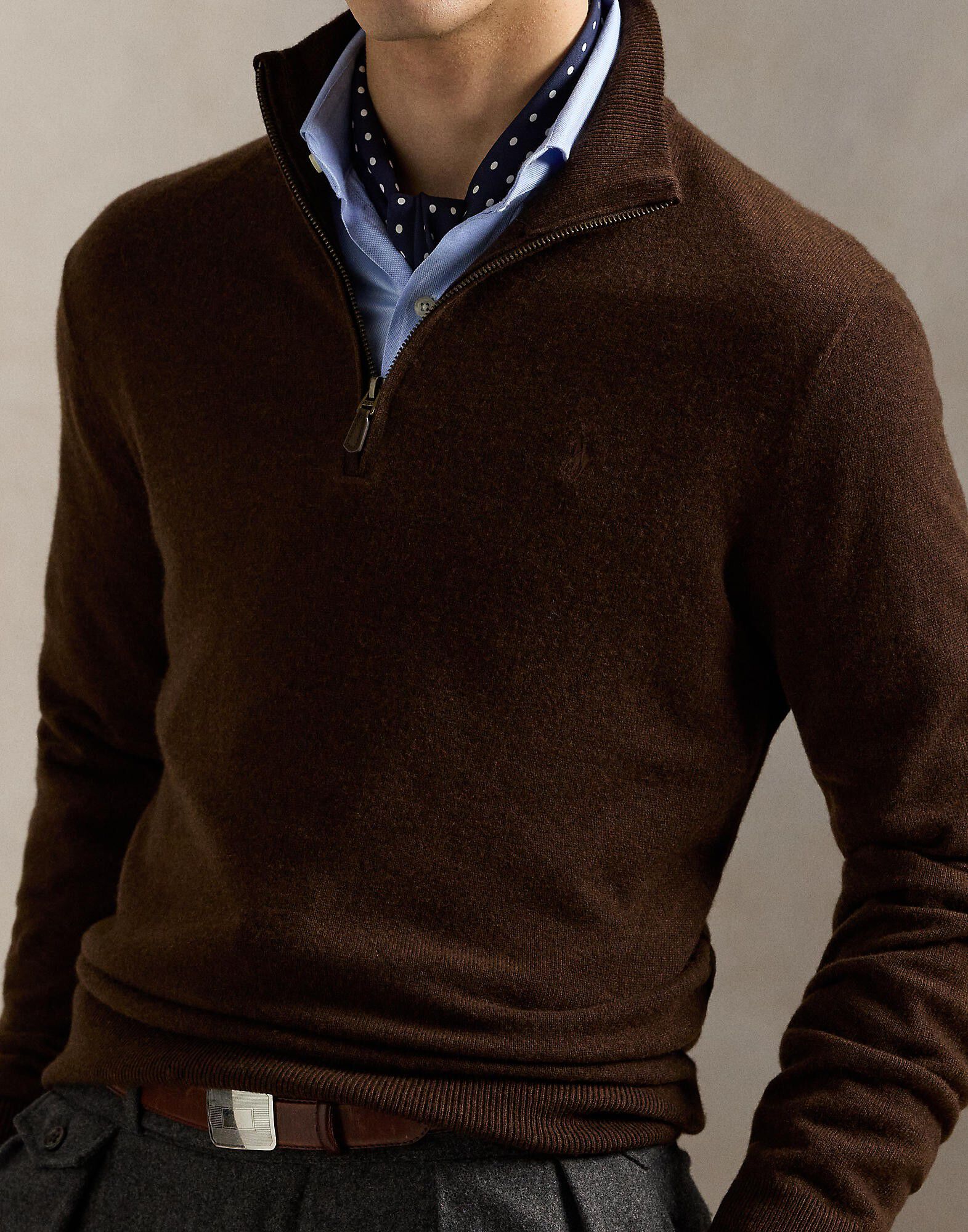 Wool Quarter-Zip Sweater