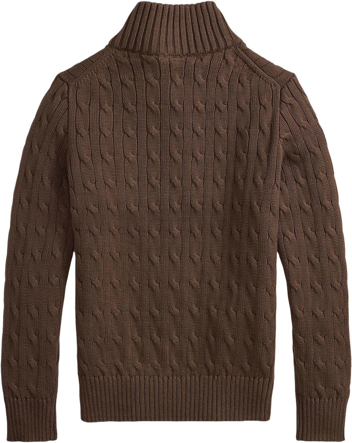 Cable-Knit Cotton Quarter-Zip Sweater