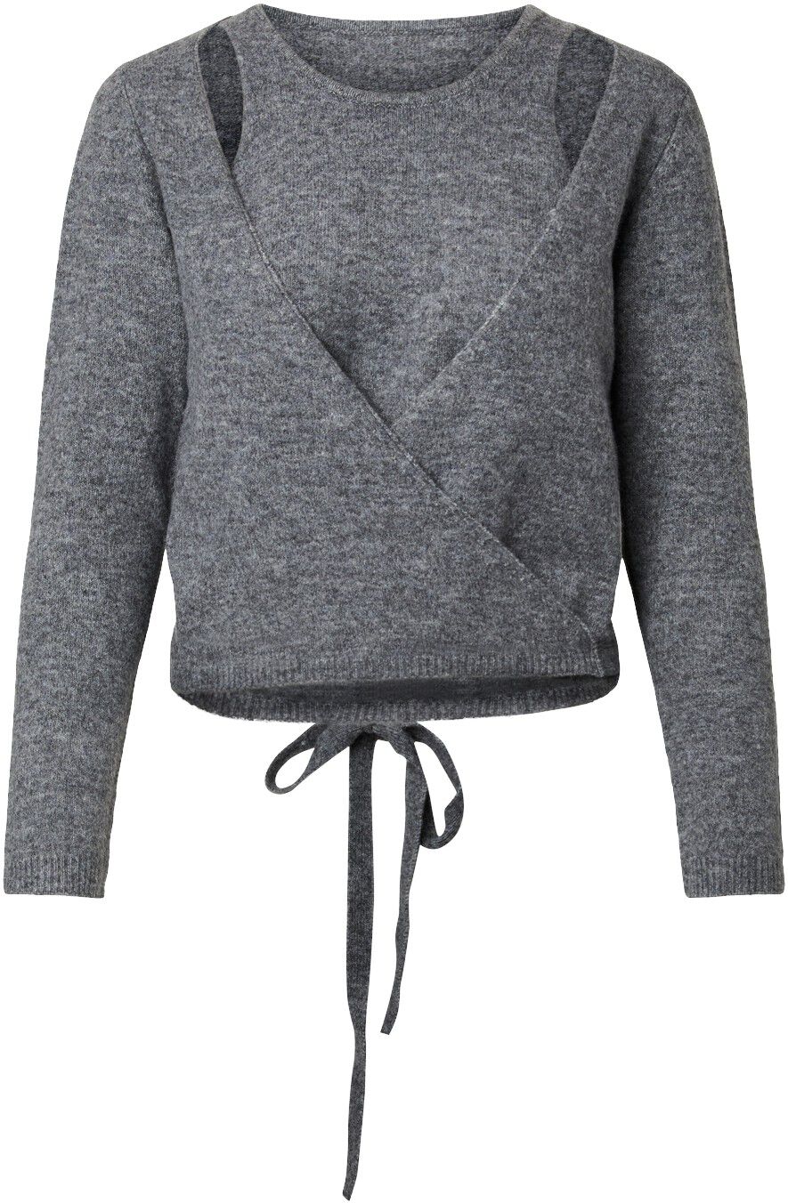 Pcmaji Ls O-Neck Wrap Knit D2D