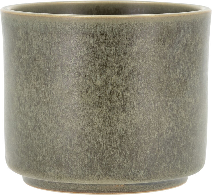 Blomsterpotte Leer 13 x 11 cm Grønn Steintøy