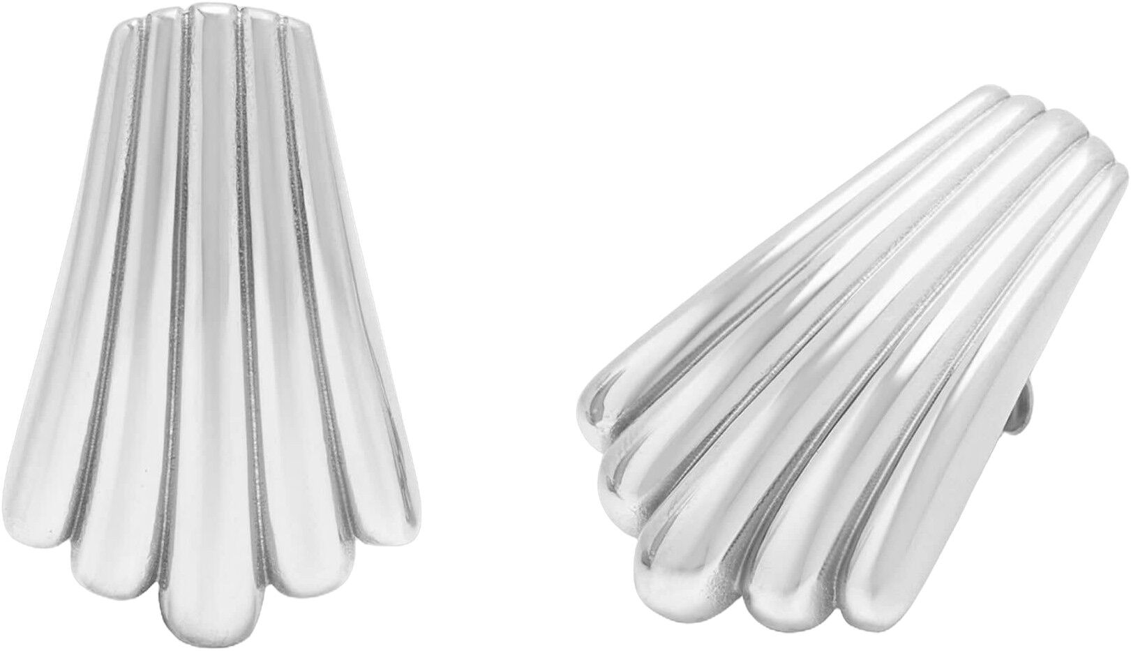 Women's Silver Calico Shell Earrings