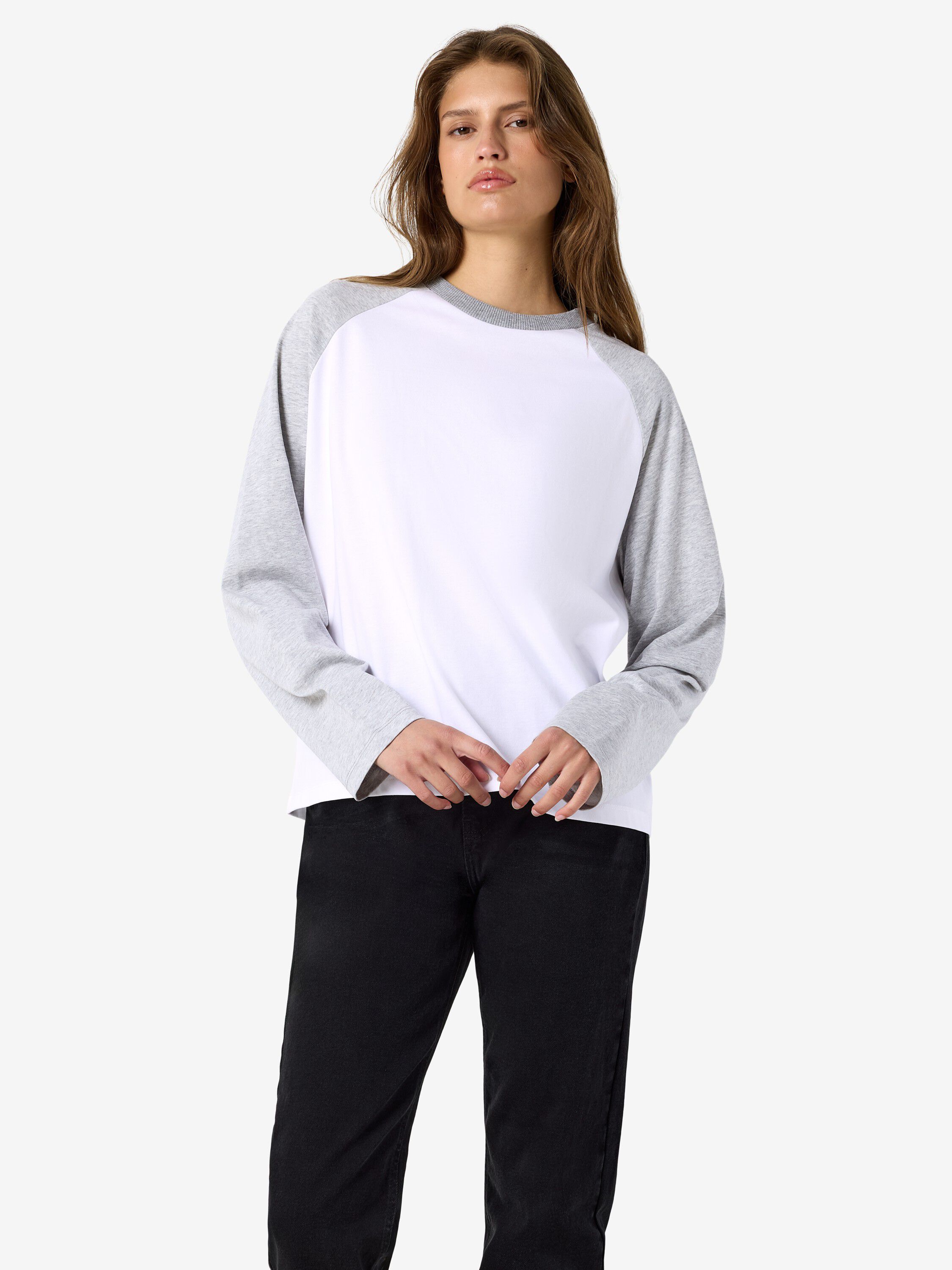 Nmember L/S Raglan Colorblock Top