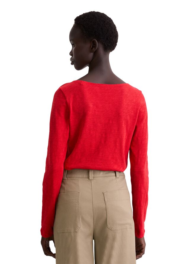 T-shirt, long sleeve, boat neck