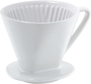 Kaffetragt porcel&aelig;n str. 2, hvid