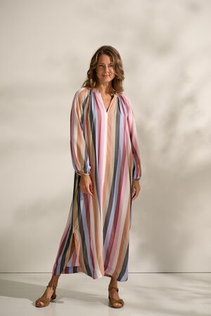 sun dress silky stripe