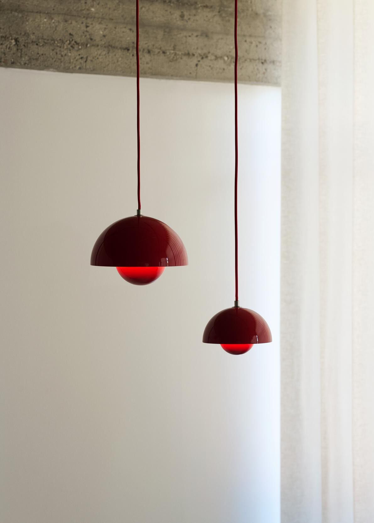 Flowerpot Pendant VP7, Vermilion Red