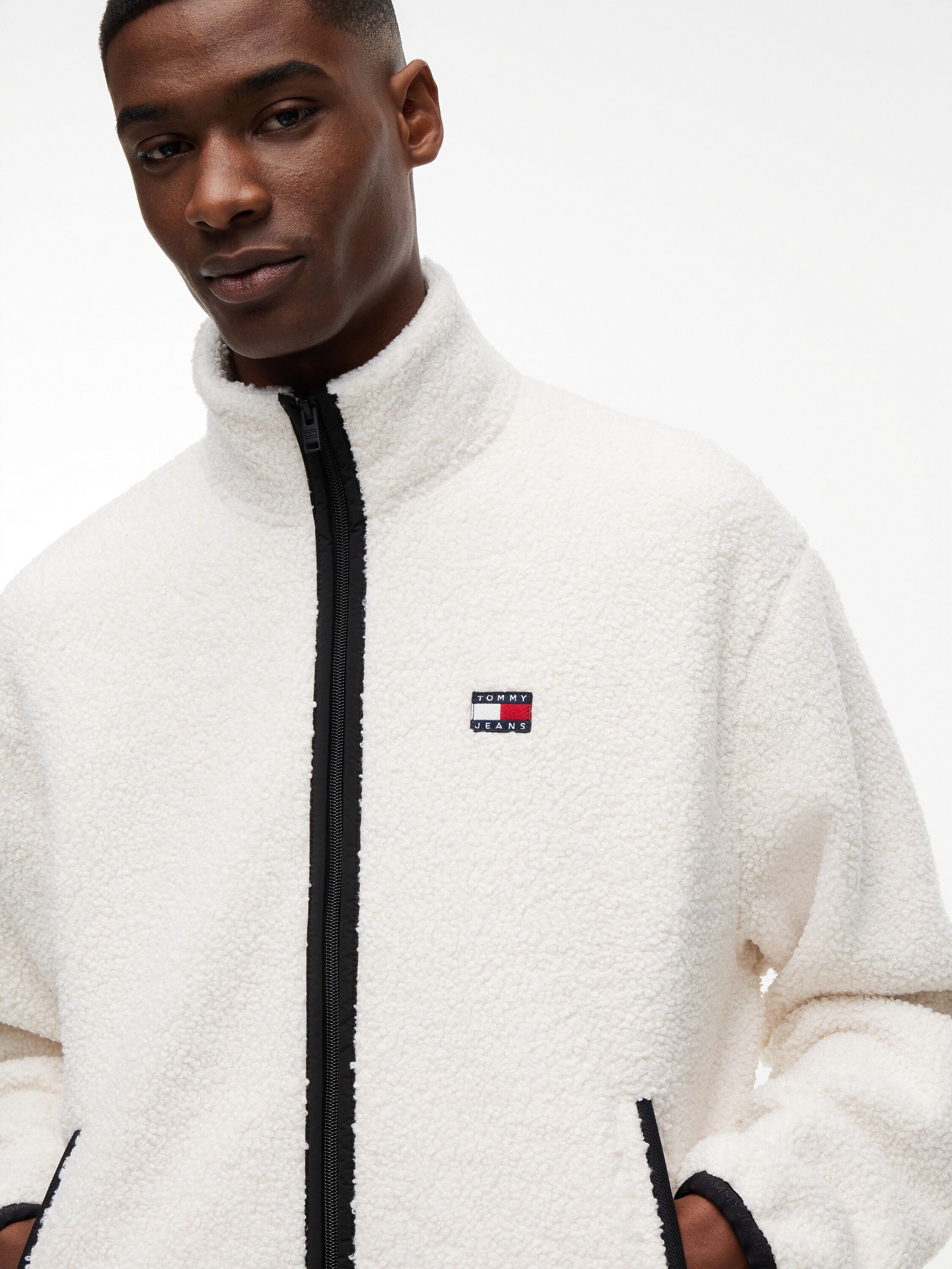 Badge Teddy Relaxed Zip-Thru Sweatshirt
