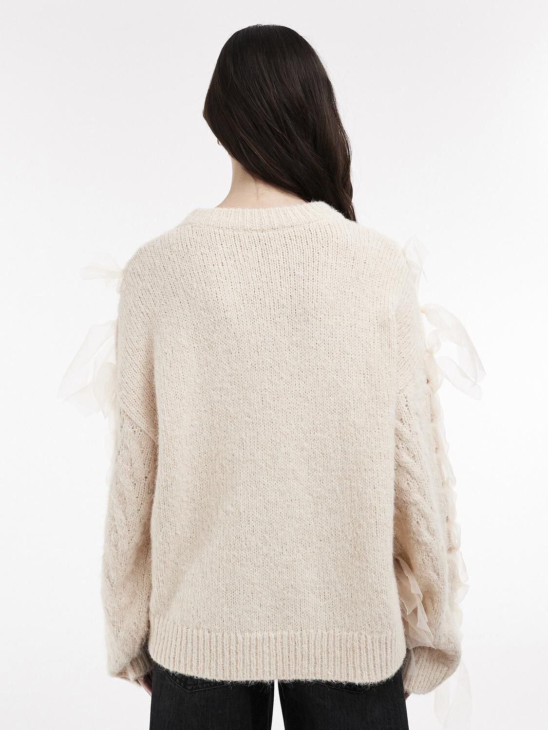 Tskira Ls Ribbon Knit Pullover