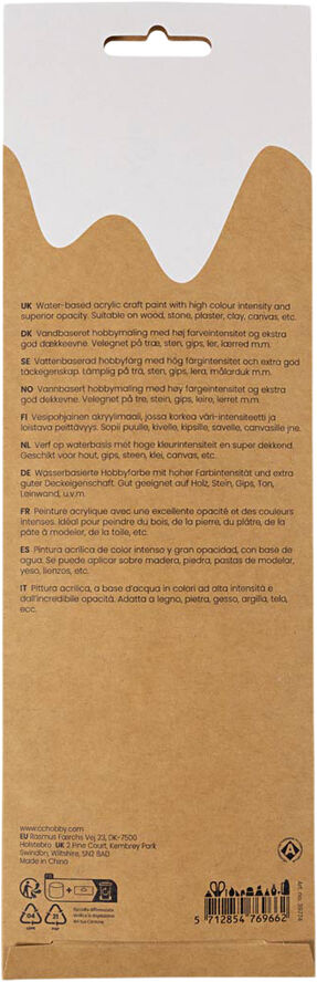 Plus Color Hobbymaling, 6x5ml.