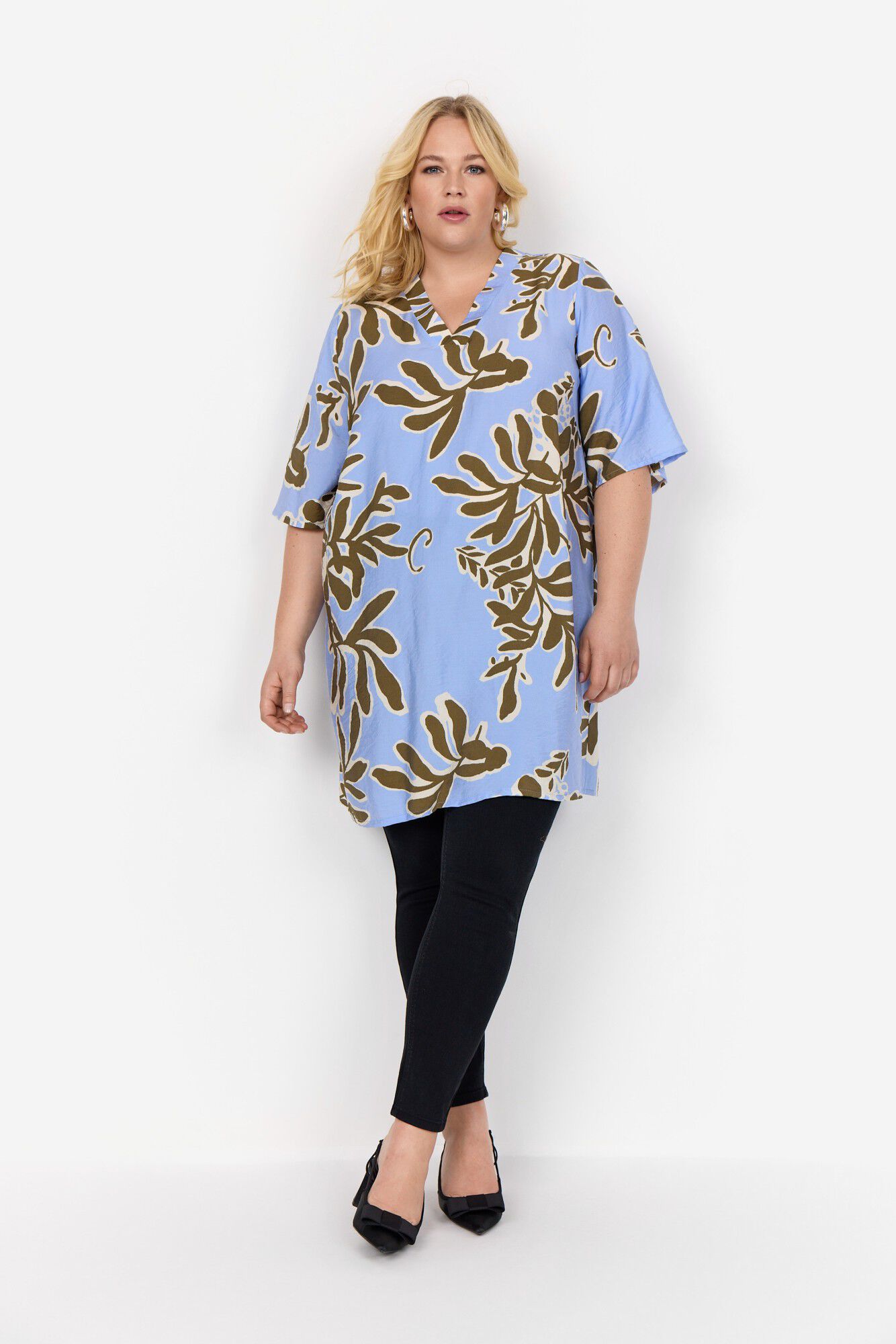 Curvy WA-LINNEA 3 Tunika Lysebl&aring;