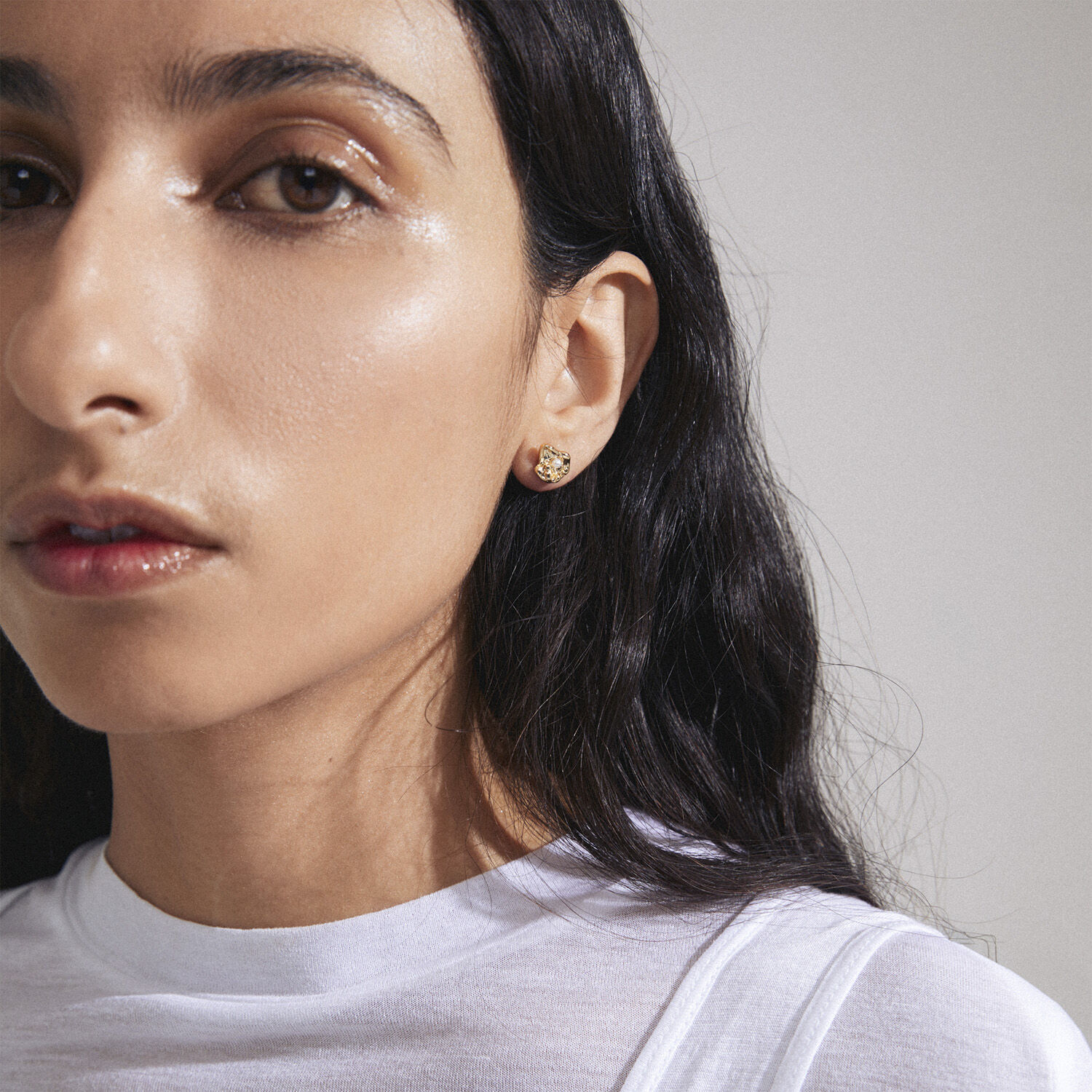 INAYA recycled earrings gold-plated