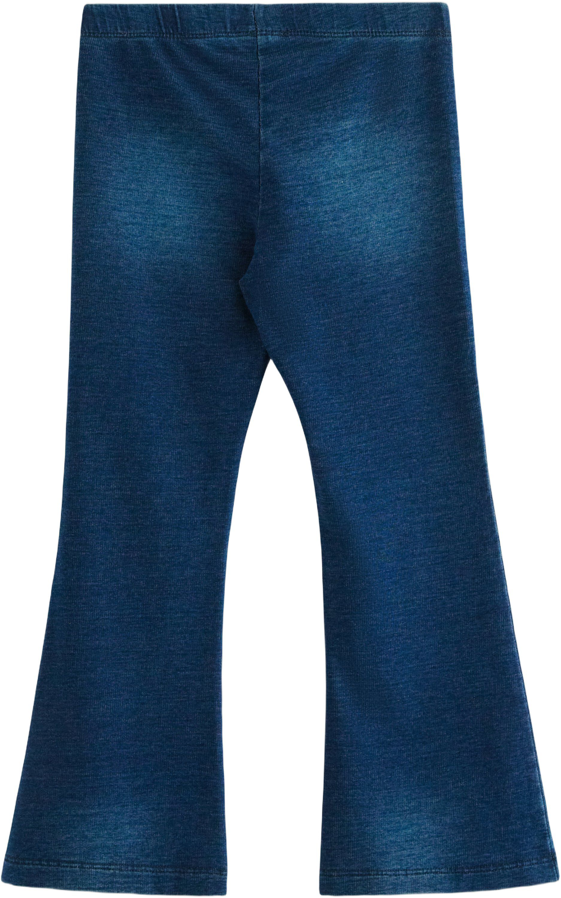 Mjuka leggings i denimtrik&aring; med ela