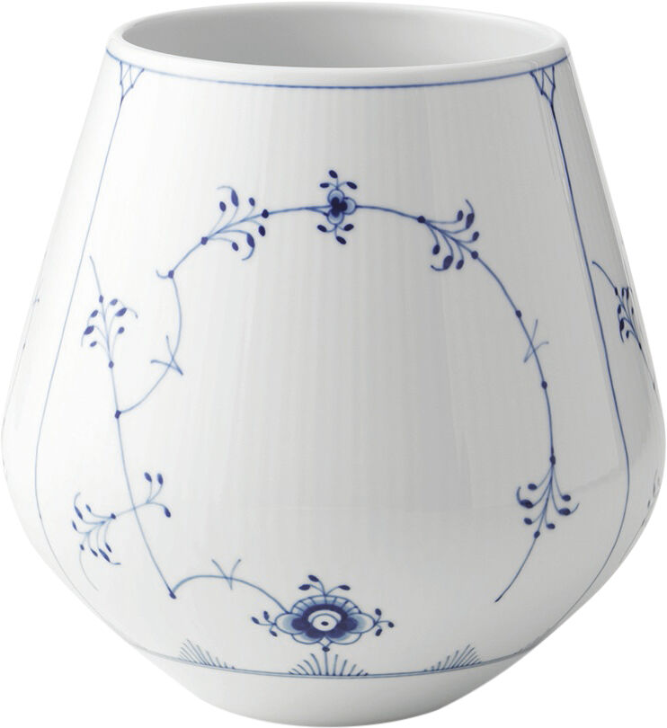 Musselmalet Riflet 20,5 cm vase - stor