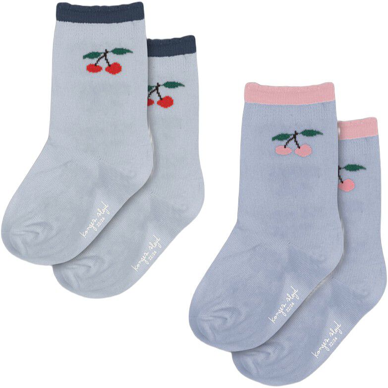 2 PACK JAQUARD FRILL SOCKS