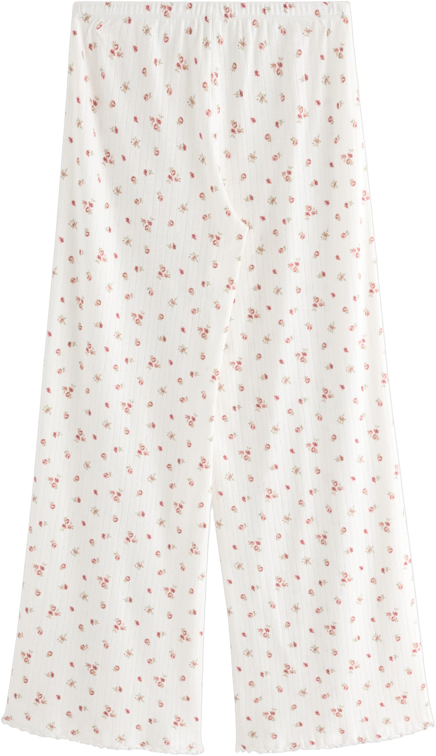Wide pyjama trousers in pointelle w