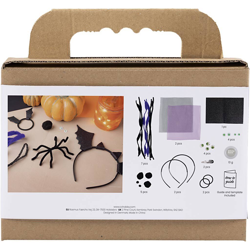 Mini DIY Kit Spooky Udkl&aelig;dning, H&aring;rb&oslash;jler, h&aring;rsp&aelig;nder og h&aring;r