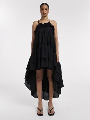 TSYVONNE SL FRILL MIDI DRESS WVN