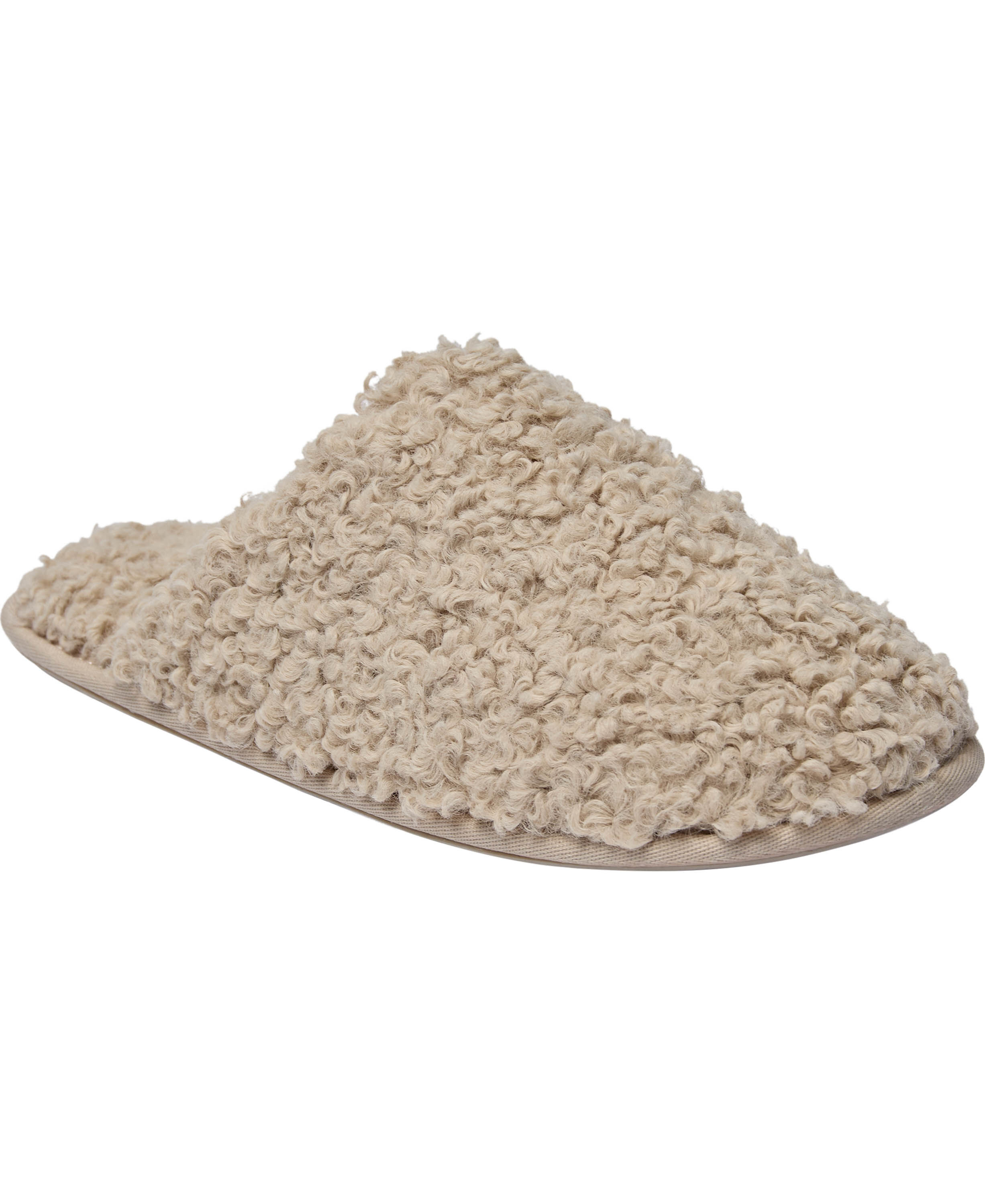 Slipper in Curly upper - Beige