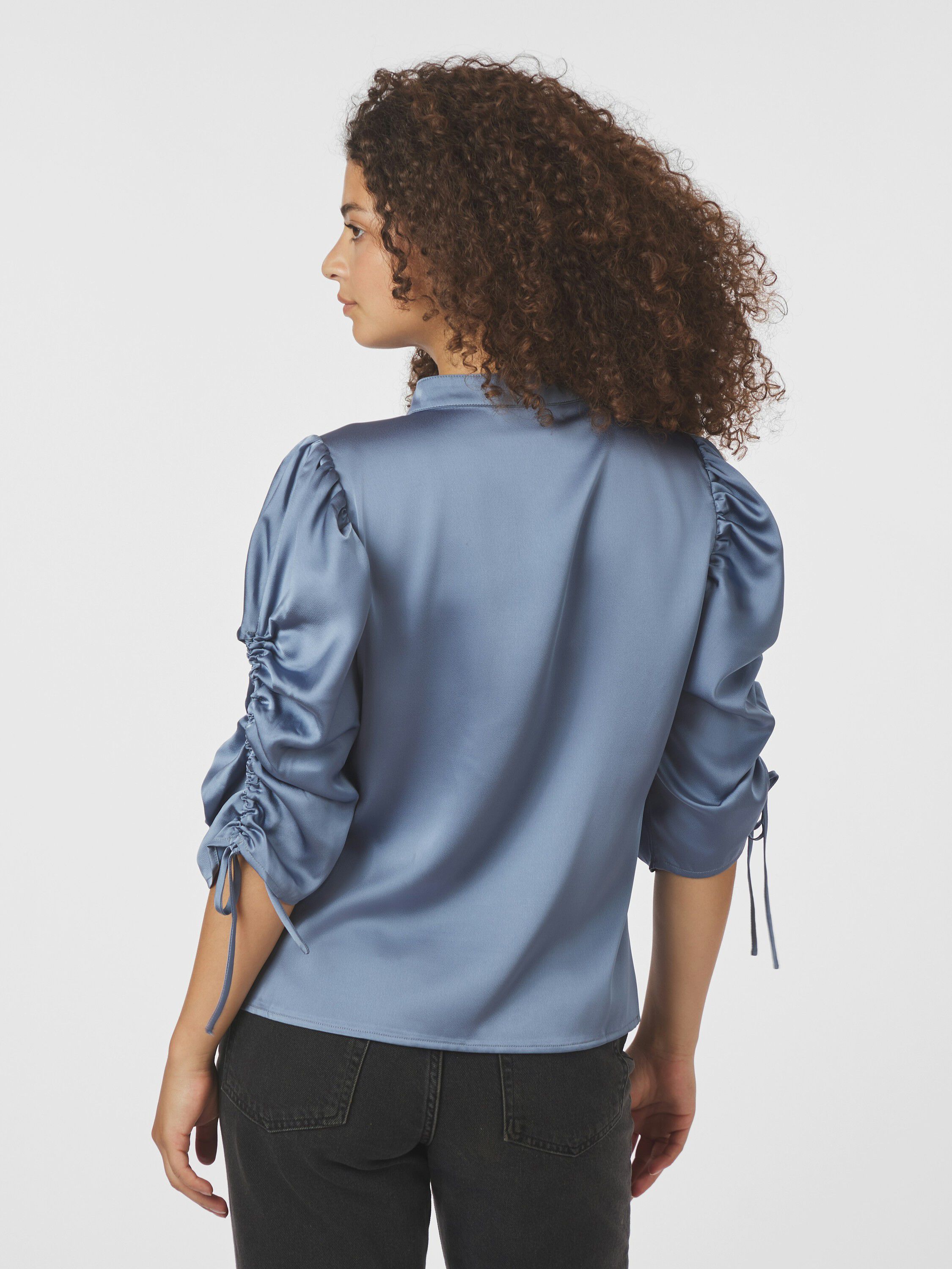 Alvira Drapy Satin Blouse