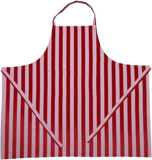 Apron 105x100 cm  Birk - Stripe dark red